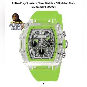 Ativa Smartwatch with Green and Silver Accents